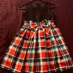 Gymboree. Size 7. Black, red, green, white plaid dress
